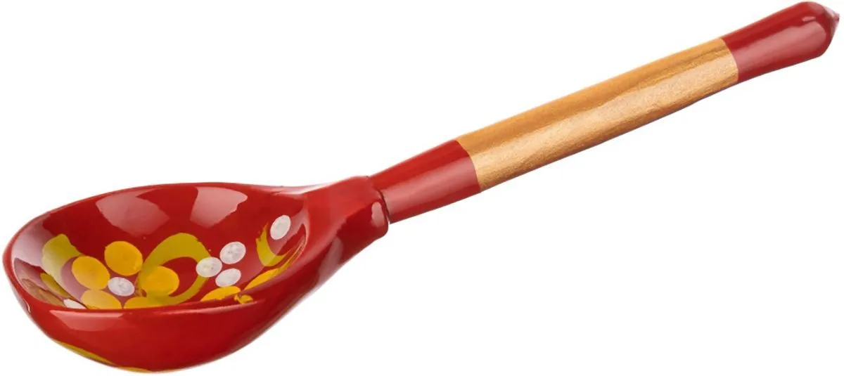 "Хохлома" LHL6801 Ложка деревянная столовая, роспись "Краснушка".