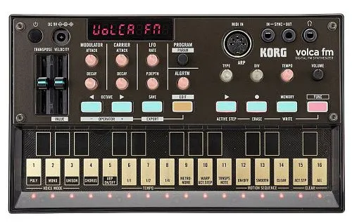 Korg Volca-FM Трехголосный цифровой FM-синтезатор, с мощнейшим пошаговым секвенсором.
