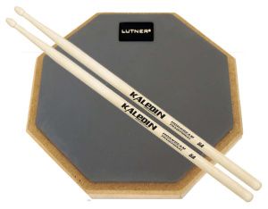Комплект: пэд тренировочный Fleet FLT-PP-12S + палочки Kaledin Drumsticks 7KLHB5A 5A.